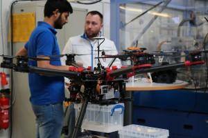 drone with industrial cargo - digital worx